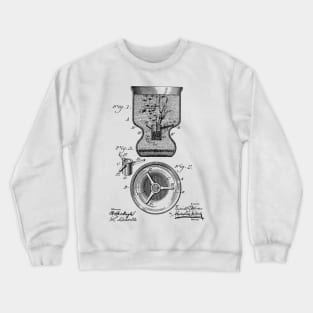 Fish Jar or Aquarium Vintage Patent Hand Drawing Crewneck Sweatshirt